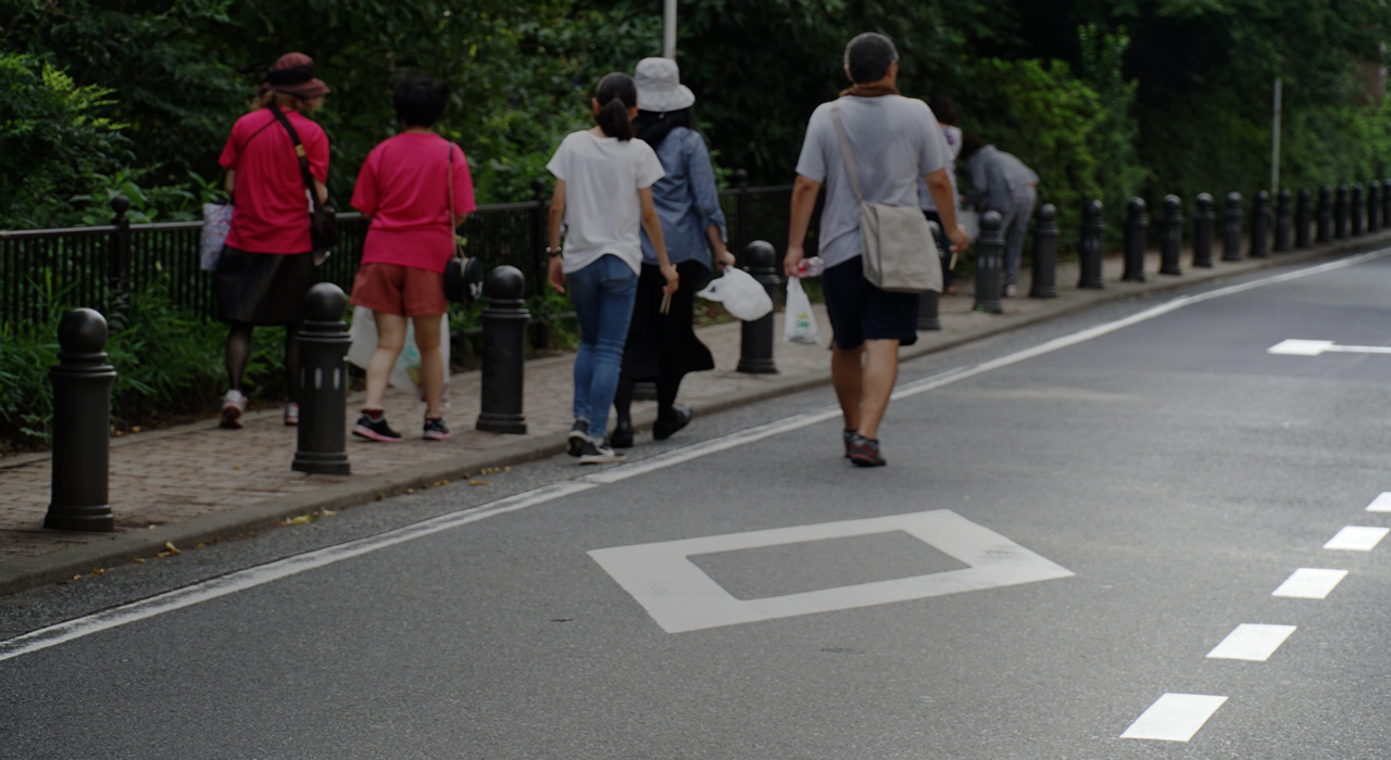 ラジオ体操をしたらみんなでごみ拾い　街もすっきり、気持ちもすっきり！