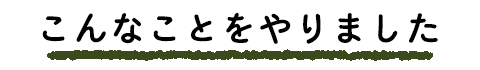 こんなことをやりました